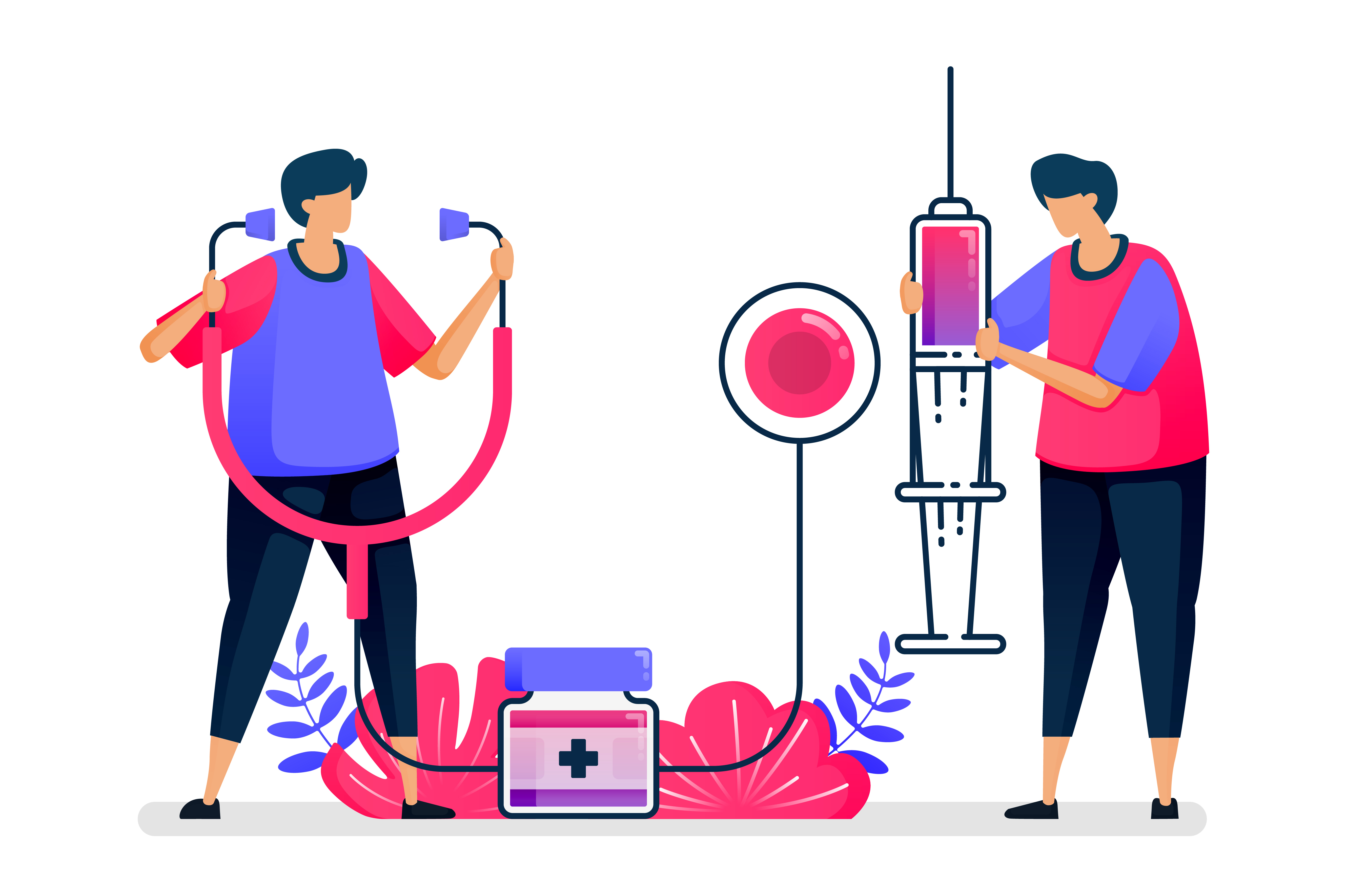 Picture of a doctor, a donor and a reciever